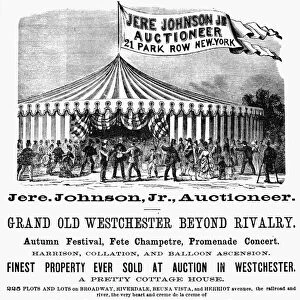 AUCTION ADVERTISEMENT. An auction advertisement from a New York newspaper of 1873