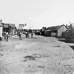 AUSTRALIA: GOLD MINE TOWN. Main street in an unidentified Australian gold mining town