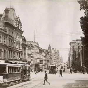 AUSTRALIA: MELBOURNE, c1900. A view of Collins Street in Melbourne, Australia. Photograph
