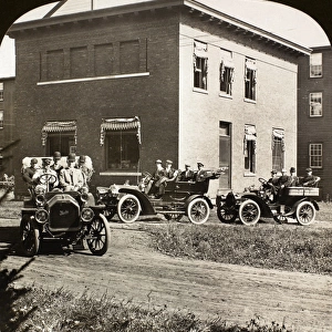 AUTOMOBILES, 1906. Automobile trip at the H. C. White Company Field Managers Convention