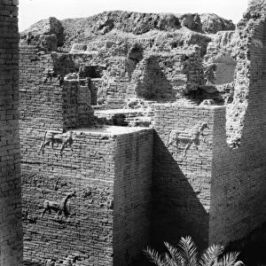 BABYLON: ISHTAR GATE. Ruins of the Ishtar Gate of ancient Babylon. Photograph, c1932