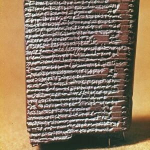 BABYLONIAN CLAY TABLET describing Babylonian account of the creation of the world