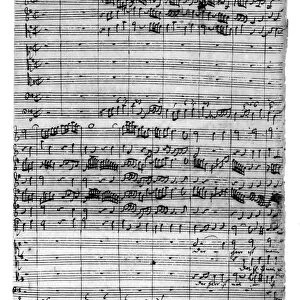 BACH: MANUSCRIPT, c1729. Autograph manuscript of Johann Sebastian Bachs cantata 112