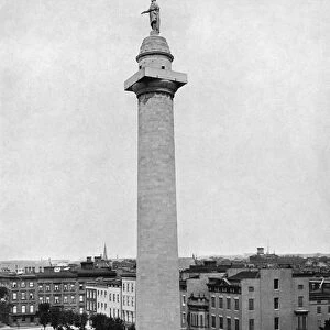 BALTIMORE: MONUMENT, c1890. The Washington Monument in Baltimore, Maryland. Photograph