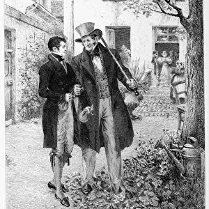 BALZAC: LE P├êRE GORIOT. Eugene and Vautin. Illustration, 1896, for Le P├¿re Goriot, by Honore de Balzac