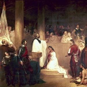 BAPTISM OF POCAHONTAS. at Jamestown, Virginia, in 1613 or 1614. Oil on canvas, 1840