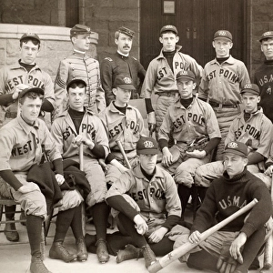 BASEBALL: WEST POINT, 1896. The U. S. Military Academy baseball team, 1896, at West Point, New York