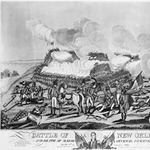 BATTLE OF NEW ORLEANS. Death of General Edward Pakenham at the Battle of New Orleans