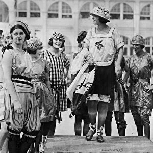 BEAUTY CONTEST, 1921. Contestants in an American beauty contest. Photograph, 1921