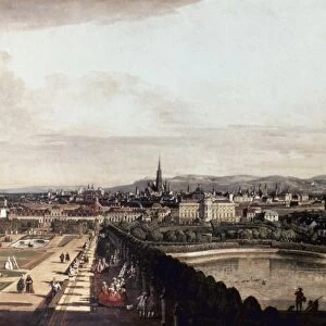 BELLOTTO: VIENNA, 1760. View of Vienna from Belvedere Palace, by Bernardo Bellotto
