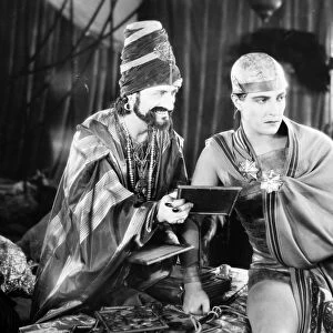 BEN HUR, 1926. Roman Novarro, at right, in the title role of the 1926 silent film