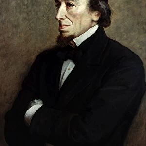 BENJAMIN DISRAELI (1804-1881). English politician and author. Oil on canvas (detail)