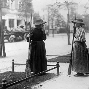 BERLIN: WORKERS, c1915. Women street sanitation workers in Berlin, Germany. Photograph