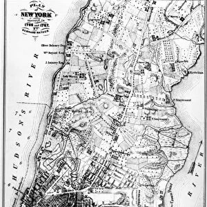Bernard Ratzers map of New York, 1767, showing lower Manhattan and parts of Brooklyn