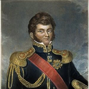 BERNARDO O HIGGINS (1778-1842). Chilean soldier and statesman. English mezzotint, 1829