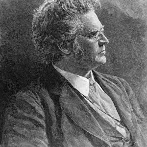 BJORNSTJERNE BJORNSON. (1832-1910). Norweigan poet, dramatist, novelist, and political and social leader. Line engraving, 1886