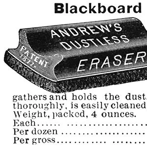 BLACKBOARD ERASER, 1895. American catalogue advertisement, 1895