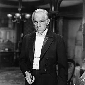 BORIS KARLOFF (1887-1969). Psuedonym of William Henry Pratt. American (English-born) actor. In the role of Dr. Hoehner in the 1944 film, The Climax