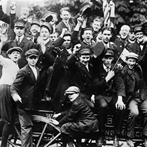 BOSTON: STRIKE, c1912. Conductors and supporters during a Boston Elevated Railway