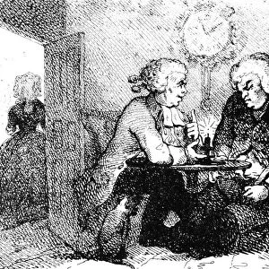 BOSWELL & JOHNSON. Thomas Rowlandsons satirical etching of Scottish lawyer