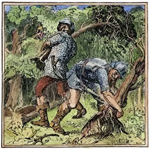 BRAVE LITTLE TAILOR, 1891. The giants searching the woods for the brave little tailor