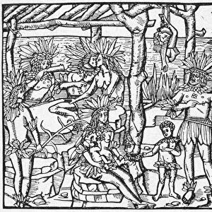 BRAZIL: TUPINAMBAS, 1505. The earliest European picture of native Indians with