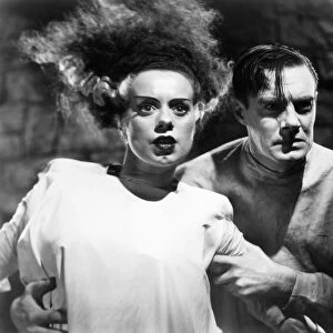 BRIDE OF FRANKENSTEIN, 1935. Elsa Lanchester and Colin Clive in The Bride of Frankenstein, 1935