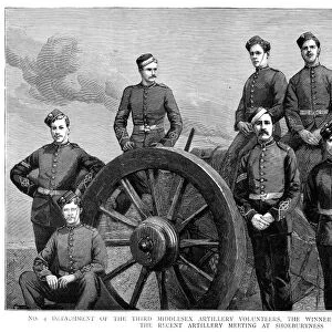 BRITISH ARMY: ARTILLERY. The Number 4 detachment of the Third Middlesex Artillery Volunteers