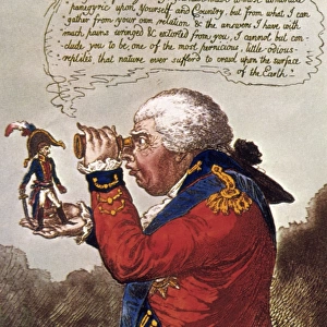 BROBDINGNAG & GULLIVER. The King of Brobdingnag and Gulliver. Satirical etching