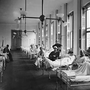 BROOKLYN: HOSPITAL, c1900. Patients in a ward at the Brooklyn Navy Yard Hospital in Brooklyn