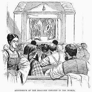 BROOKLYN: THEATRE, 1890. Auditorium of the smallest theatre in the world, a puppet