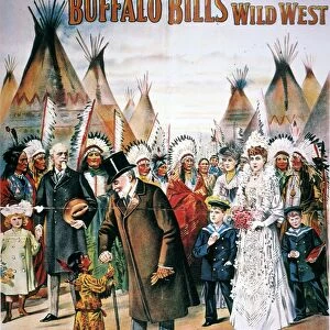 BUFFALO BILLs SHOW. A 1903 English poster for Buffalo Bill Codys Wild West Show in London
