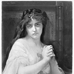 CABANEL: DESDEMONA. Desdemona. Photogravure, 1881, after a painting by Alexandre