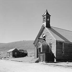 CALIFORNIA: BODIE, 1962. A Methodist church in the ghost town of Bodie, California