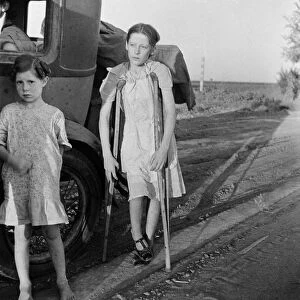 CALIFORNIA: MIGRANTS, 1935. Children of a family of drought refugees from Oklahoma