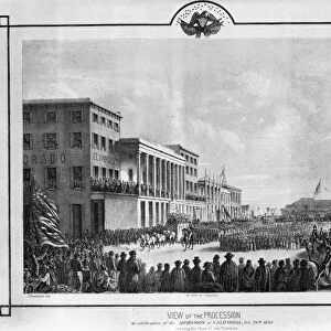CALIFORNIA: STATEHOOD. The procession at San Francisco in celebration of the admission