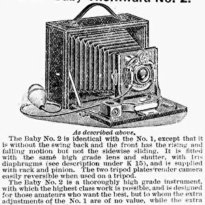 CAMERA ADVERTISEMENT, 1900. A Baby Thornward. Catalogue advertisement, 1900