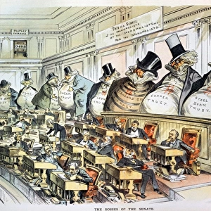 CARTOON: ANTI-TRUST, 1889. The Bosses of the Senate. American anti-trust cartoon, 1889, by Joseph Keppler