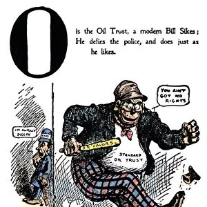 CARTOON: ANTI-TRUST, 1902. The oil trust satirized in a cartoon from An Alphabet