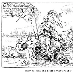 CARTOON: BRITISH NEPTUNE. British Neptune Riding Triumphant