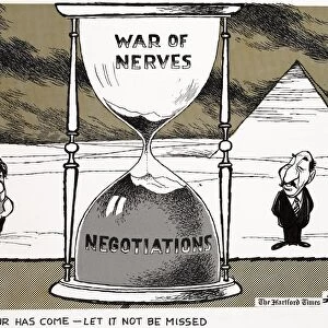 CARTOON: HOURGLASS, 1972. The hour has come - let it not be missed