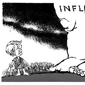 CARTOON: INFLATION, 1978. Cartoon comment comparing Jimmy Carters struggle against