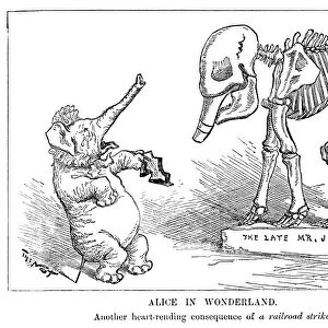 CARTOON: RAILROAD STRIKE. Alice in Wonderland: Another heart-rending consequence