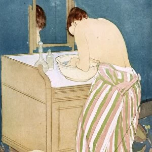 CASSATT: TOILETTE, 1891. La Toilette Drypoint and aquatint by Mary Cassatt, 1891