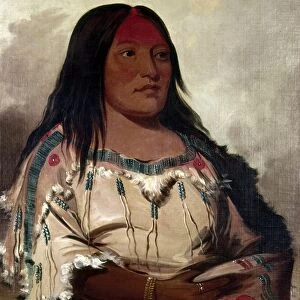 CATLIN: CRYSTAL STONE, 1832. Eeh-nis-kim, Crystal Stone, wife of the chief Buffalo