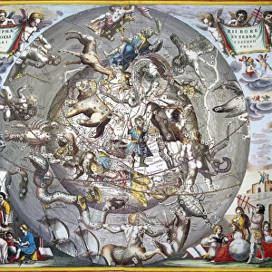 CELESTIAL PLANISPHERE, 1660. Celestial planisphere of the northern hemisphere from Andreas Cellarius Atlas Coelestis seu Harmonia Macrocosmica published, 1660, in Amsterdam