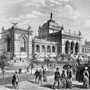 CENTENNIAL FAIR, 1876. Memorial Hall at the Centennial Exposition in Philadelphia, Pennsylvania, 1876. Wood engraving from a contemporary American newspaper