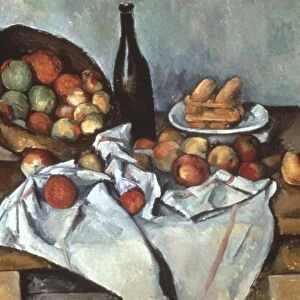 CEZANNE: APPLES, c1895. Paul Cezanne: Basket of Apples. Oil on canvas, c1895