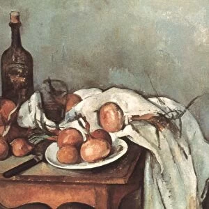 CEZANNE: STILL LIFE, 1895. Paul Cezanne: Still life with onions. Oil, 1895-1900