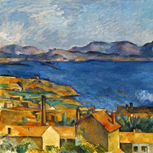 CEZANNE: MARSEILLES. Paul Cezanne: Gulf of Marseilles seen from Estaque. Oil, 1886-90